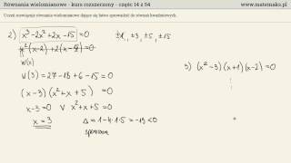 Równania wielomianowe  kurs rozszerzony [upl. by Ailemaj]