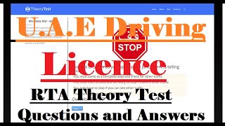 UAE Driving Licence RTA Theory Test  Practice Questions and Answers [upl. by Daniels]