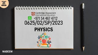 062502SP23  Worked Solutions  2023 IGCSE Physics Paper Extended 062502Sample Paper 2023 [upl. by Christean]