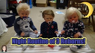 Night Routine of Reborn Toddler Twins amp Baby  Kelli Maple [upl. by Phox]