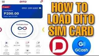 HOW TO LOAD DITO SIM CARD USING GCASH [upl. by Deirdra183]