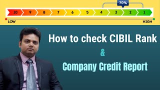 How to check CIBIL Rank and CCR Company Credit Report Step by step process in Hindi [upl. by Namhar]