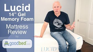 Lucid 14quot Gel Memory Foam Mattress Review by GoodBedcom [upl. by Trebmal560]