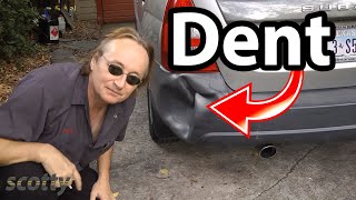 How to Remove Car Dent with Hot Water  DIY [upl. by Rabjohn764]