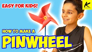 How to Make a PINWHEEL  Easy for Kids [upl. by Barr]