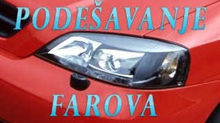 Podešavanje snopa farova detaljno How to adjust headlights Eng sub [upl. by Ynatil792]