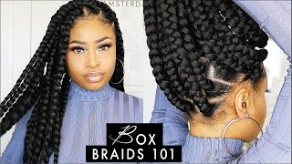 EASY amp NEAT JUMBO BOX BRAIDS elastic band method [upl. by Rogerio]