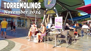 Torremolinos Spain Town Walking Tour Malaga November 2024 4K [upl. by Ynnek]