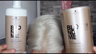 SCHWARZKOPF BLONDME BLEACH  REVIEW amp DEMO  ACHIEVE WHITE HAIR [upl. by Atipul]