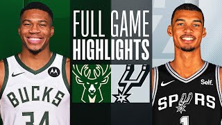 BUCKS at SPURS  FULL GAME HIGHLIGHTS  January 4 2024 [upl. by Phelgen]