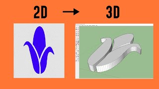 Convert image into 3D model for Sketchup [upl. by Eleon]