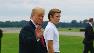 See How Tall Barron Trump Got in Just a Year [upl. by Nednyl822]