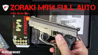 Zoraki M914 Full Auto Blank Gun 9mm  MaxArmory [upl. by Saint]