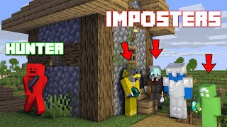 Minecraft Speedrunner Vs 4 Hunters But 3 Are Imposters TROLL [upl. by Bartley]