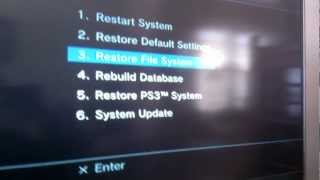 How to Restore PS3 File System  Recovery Menu  Safe Menu [upl. by Wulfe240]