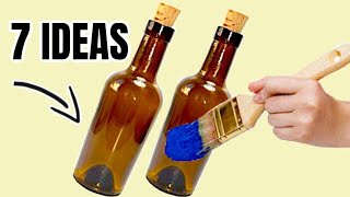 Botellas de Vidrio Decoradas  7 IDEAS INCREÃBLES Y FÃCILES DE HACER [upl. by Keriann684]