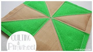 Quilting a Pinwheel How to  Quilting Quicky  Whitney Sews [upl. by Tai]