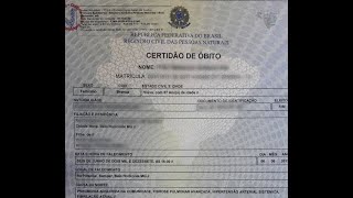 Certidão de óbito incorreta [upl. by Suirtimed]