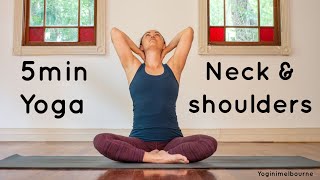 5min yoga for neck amp shoulders [upl. by Tor]