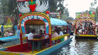 Trajineras in Xochimilco Mexico [upl. by Moody]