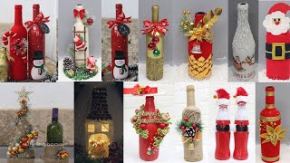 15 christmas bottle decoration ideas  Christmas bottle art ideas [upl. by Juta]