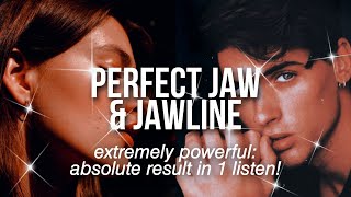 THE MOST POTENT❗ Perfect Jaw amp Sharp Jawline SUBLIMINAL  gorgeous chin amp teeth collab w halo [upl. by Misaq239]