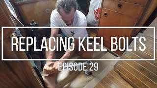 EP29how to replace and inspect the keel bolts of your sailboat while in the water [upl. by Nohsreg675]