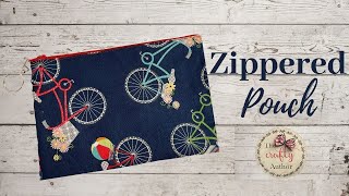 EASY BEGINNER ZIPPERED POUCH WITH LINING [upl. by Ecnerrot402]