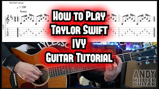 How to play Taylor Swift Ivy Guitar Tutorial [upl. by Solis]