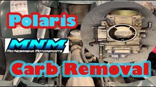 Polaris Carburetor Removal  How To Remove Carb on Sportsman  Magnum  Xplorer [upl. by Ayotac]