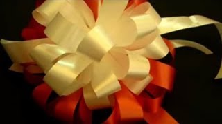 Beautiful Ribbon Bow Gift Tutorial [upl. by Rebmat569]