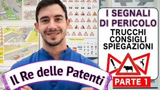 SEGNALI DI PERICOLO PT1  IL RE DELLE PATENTI  PATENTE B  ESAME DI TEORIA [upl. by Ahsilaf]