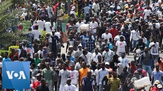 Thousands Rally in Haiti Against President Moise [upl. by Yderf547]