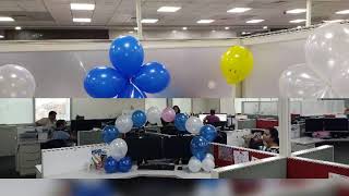 Simple Balloon decoration ideas at office [upl. by Lorn]